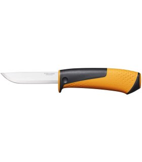 CUCHILLO UNIVERSAL FISKARS CON FUNDA Y AFILADOR