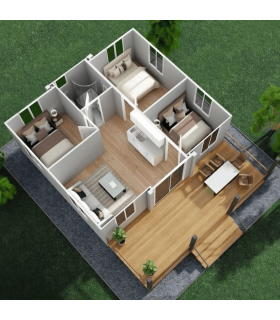 Hybrid Expansible 74m2: La Casa móvil por Excelencia